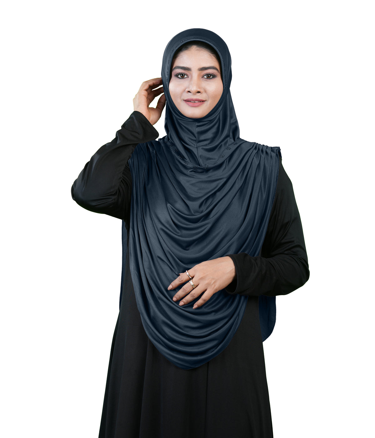 Modest Fashion by Mehar Laila Two-Piece Frilled Hijab Set