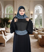 Mehar Dual-Tone Layered Elegance-Coverage-Comfort Razia Hijab