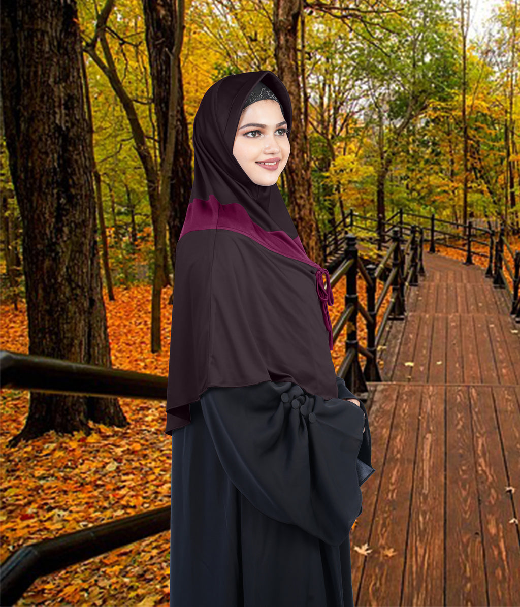 Mehar Shakira Elegant Dual-Tone Knot Hijab