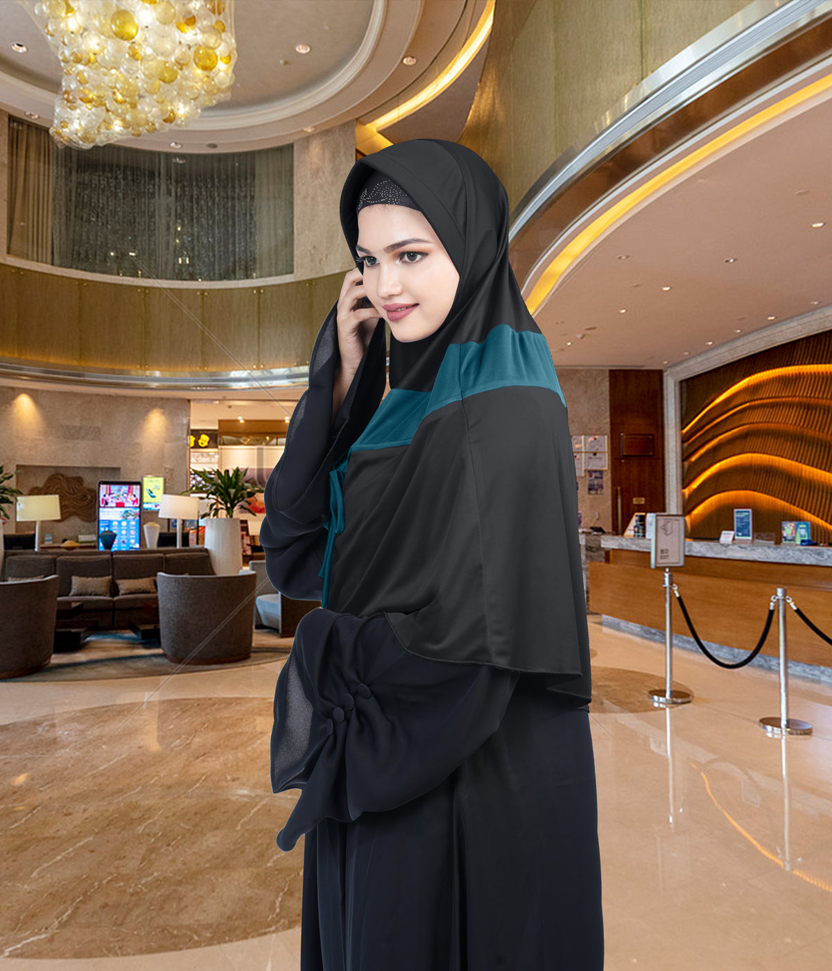Mehar Shakira Elegant Dual-Tone Knot Hijab