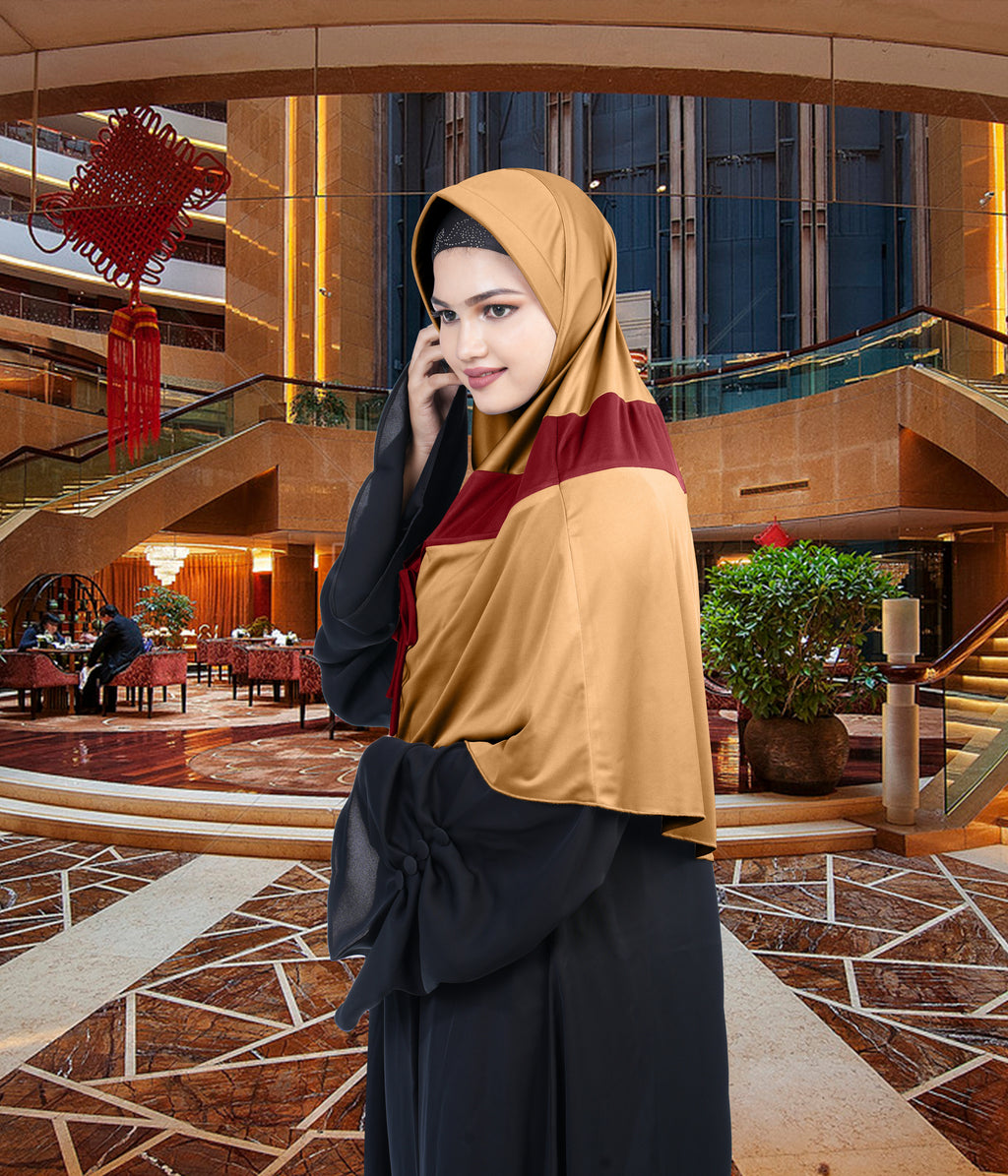 Mehar Shakira Elegant Dual-Tone Knot Hijab
