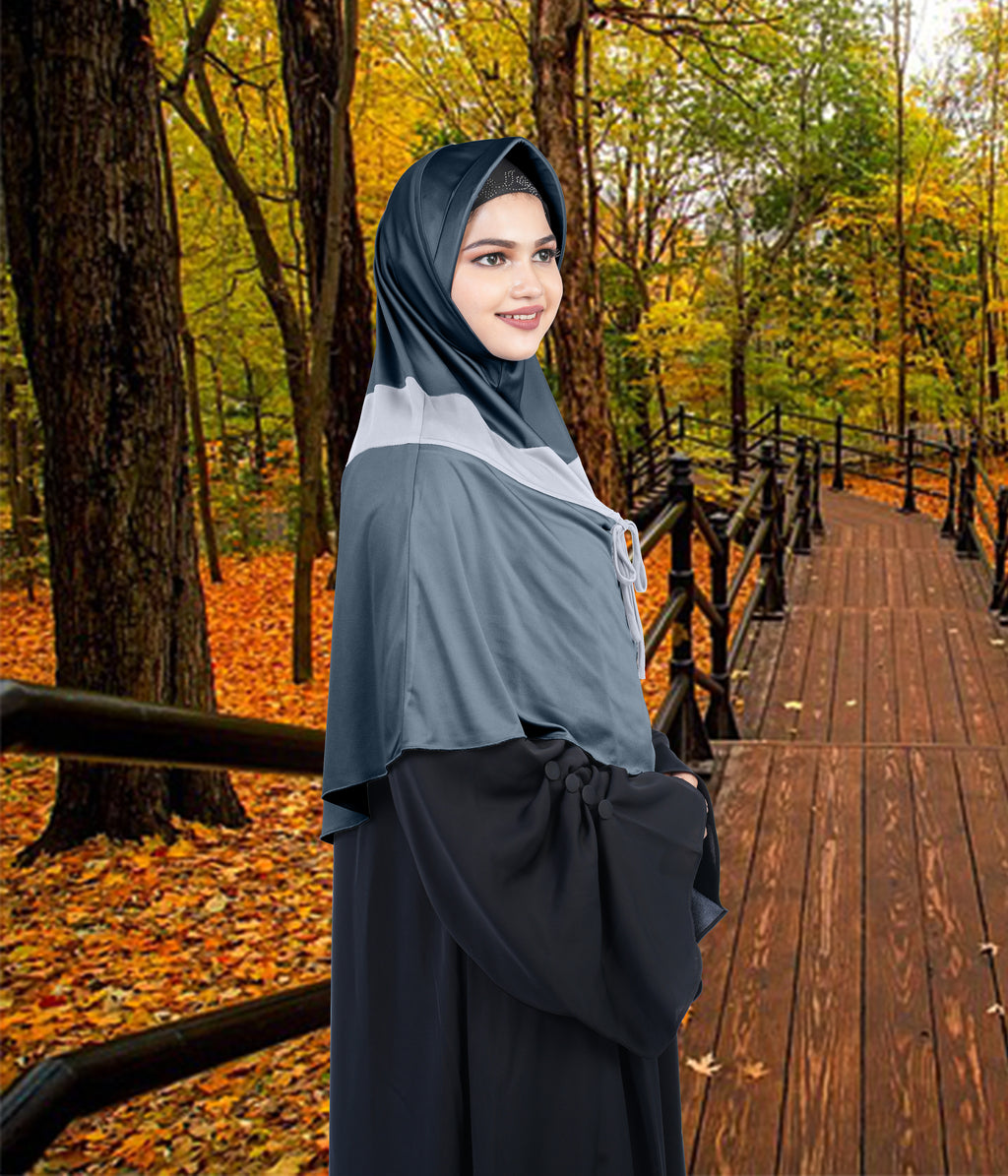 Mehar Shakira Elegant Dual-Tone Knot Hijab