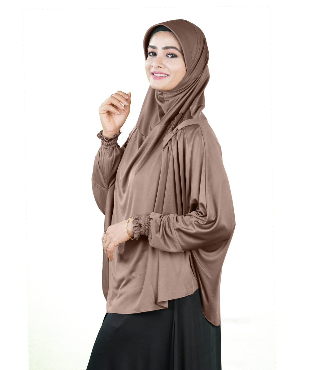 Mehar Hijabs Modest Elegant Saima Farasha type Hijab – One-Piece