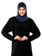 WOMEN'S STYLISH DUAL TONE AFEEFA HIJAB BLACK AND GREY
