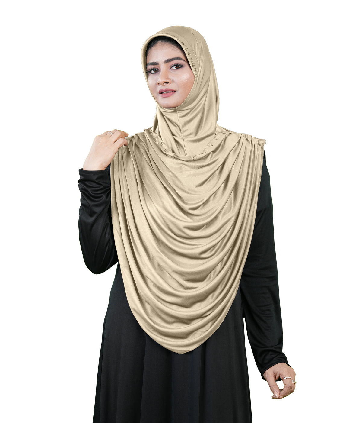 Modest Fashion by Mehar Laila Two-Piece Frilled Hijab Set