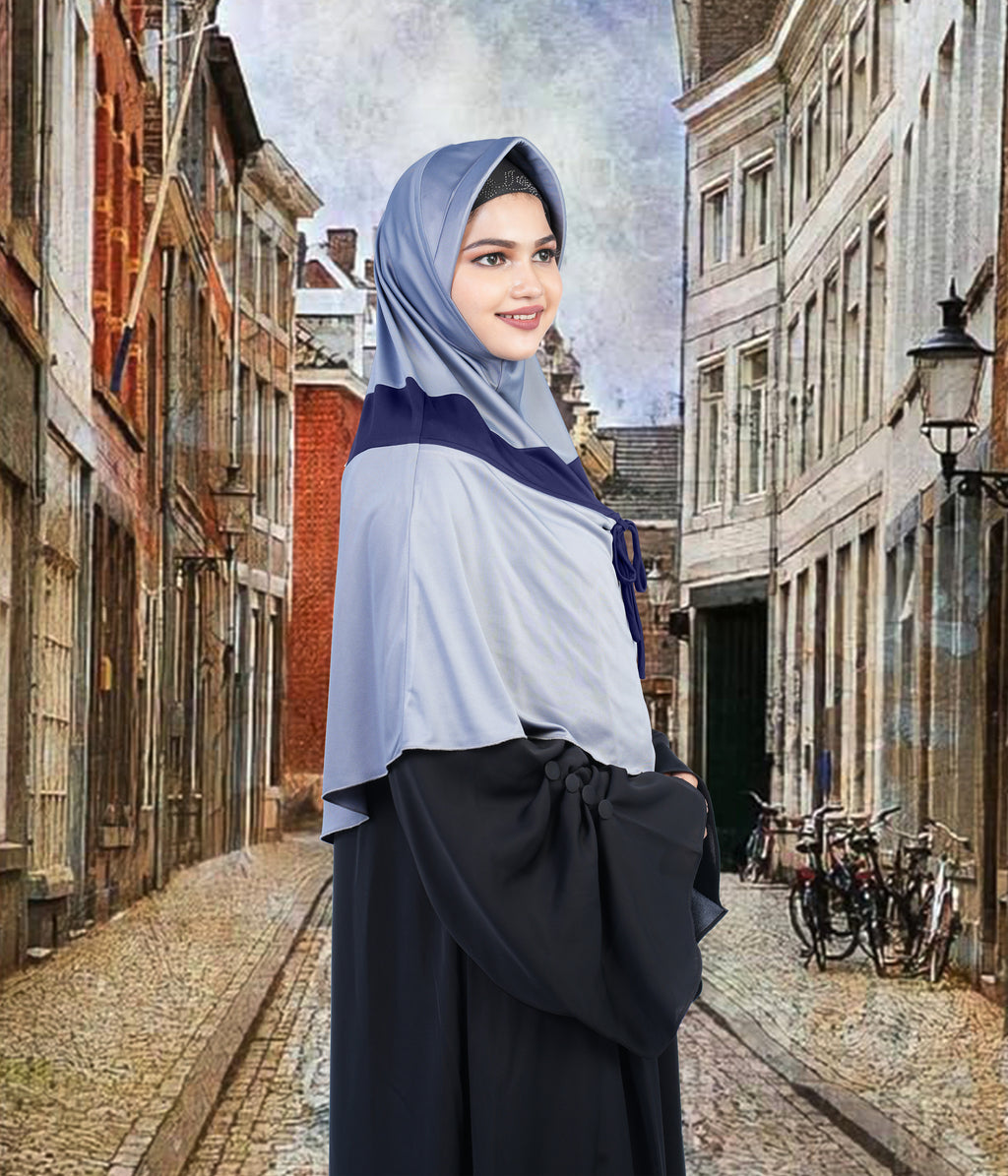 Mehar Shakira Elegant Dual-Tone Knot Hijab