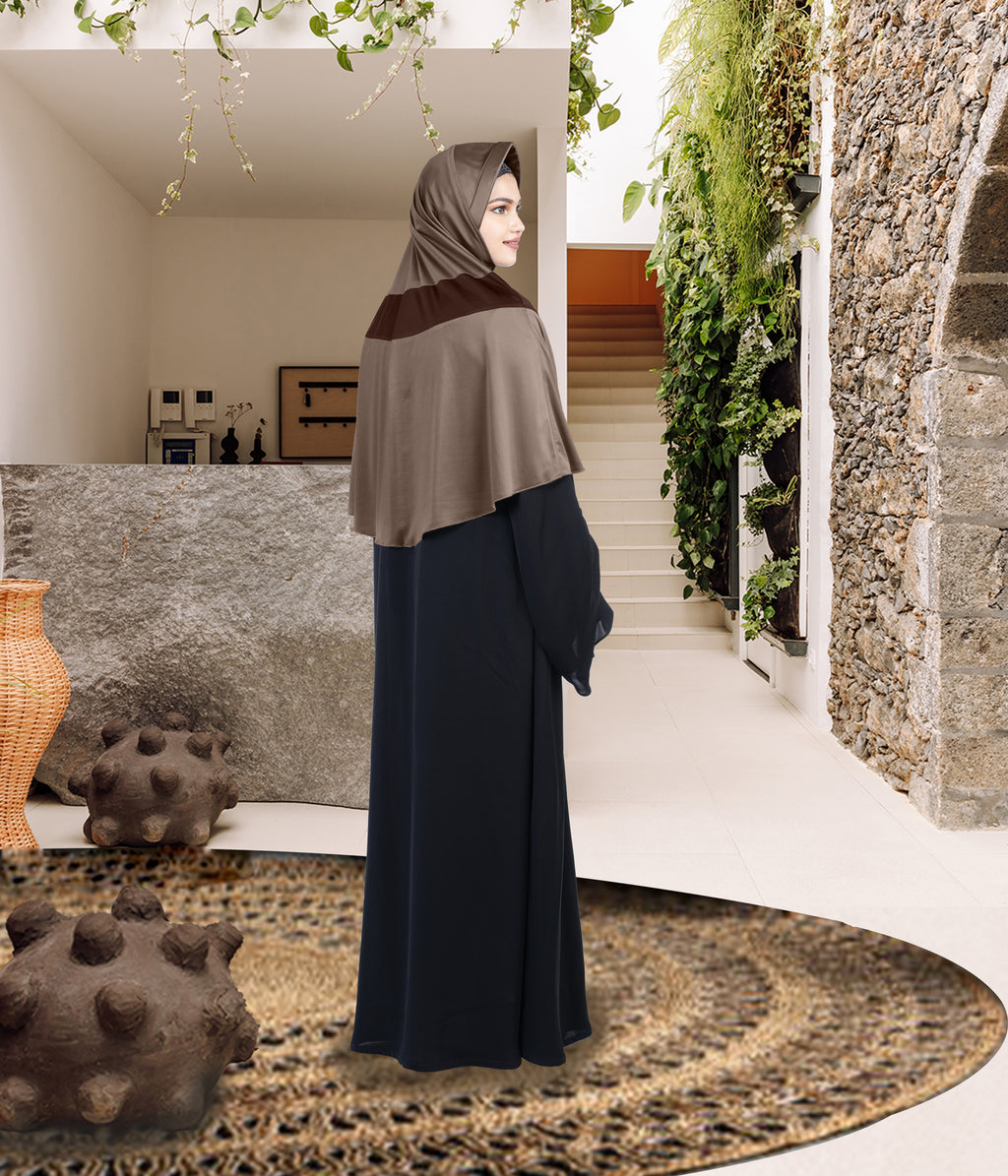 Mehar Shakira Elegant Dual-Tone Knot Hijab