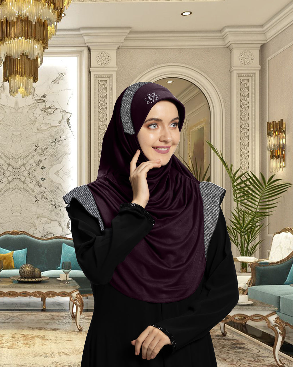 Mehar Hijab's Modest Women's Designed Stylish Cut Naaz Hijab