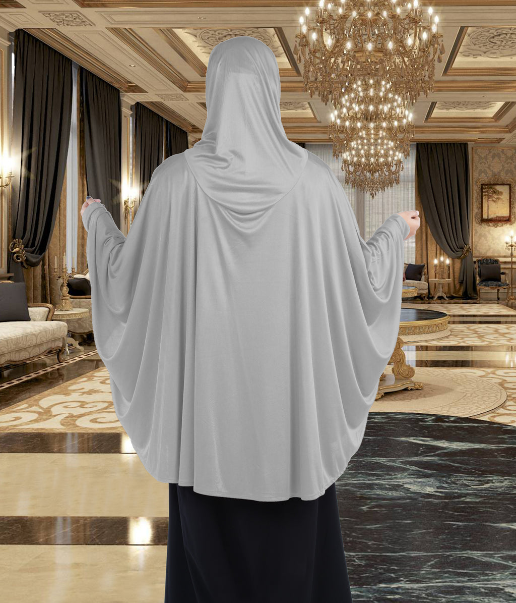 Women's Stylish Soft Rich Polyester Fabric Hanana Sleeve Hijab F Size
