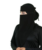 Alayna Elegant Layered Niqab with Band Style | Premium Mehar modest V-cut Niqab