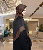 Mehar Dual-Tone Layered Elegance-Coverage-Comfort Razia Hijab