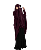 Mehar Hijabs Safia Face Mask Long Hijab for Women – Full Coverage Khimar with In