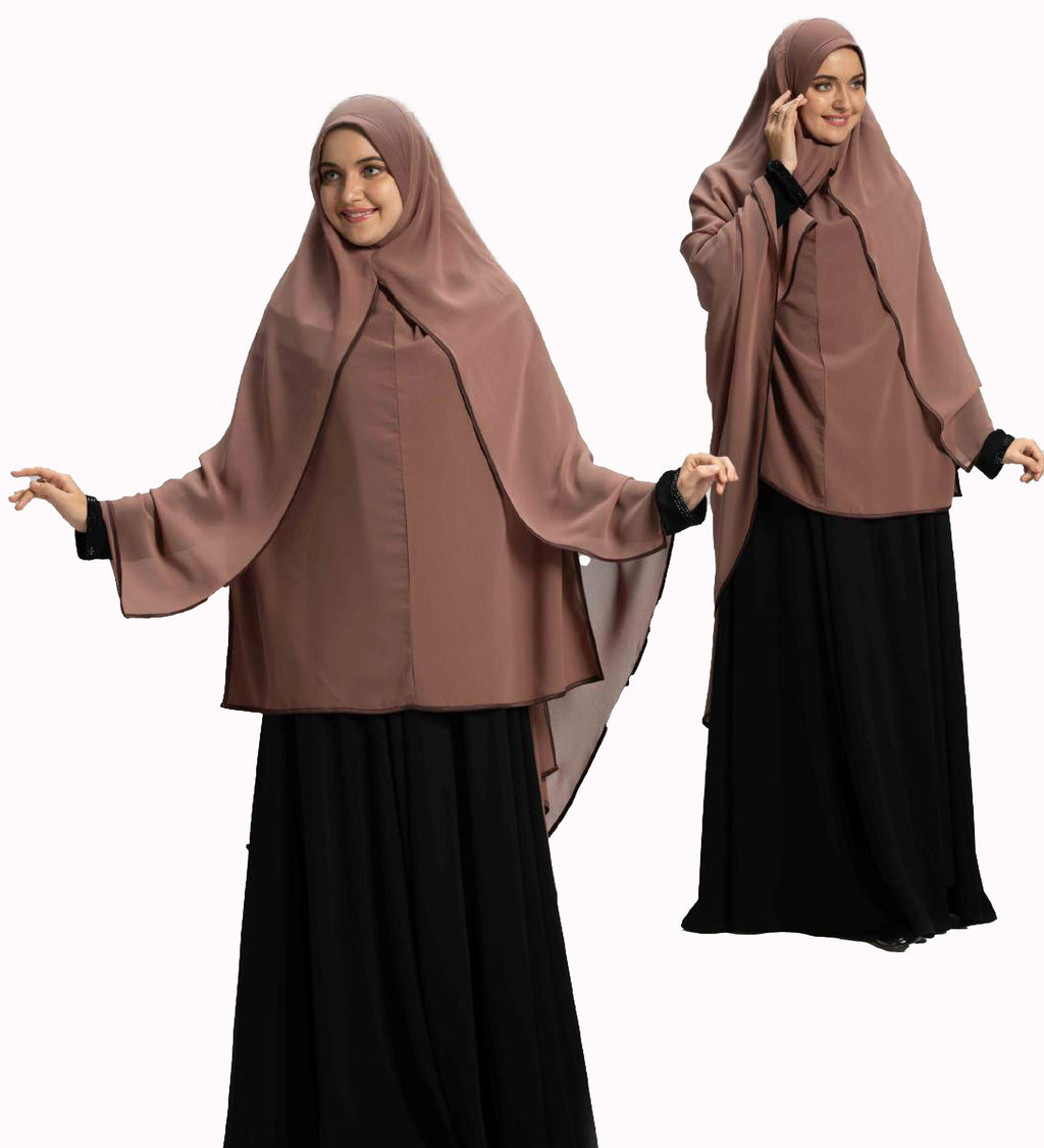 Modest Women's Stylish Soft Rich Two Layer Lafiza