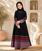 Mehar Little Shaheen Kids Abaya | Premium Lycra Crepe Islamic Dress for Girls