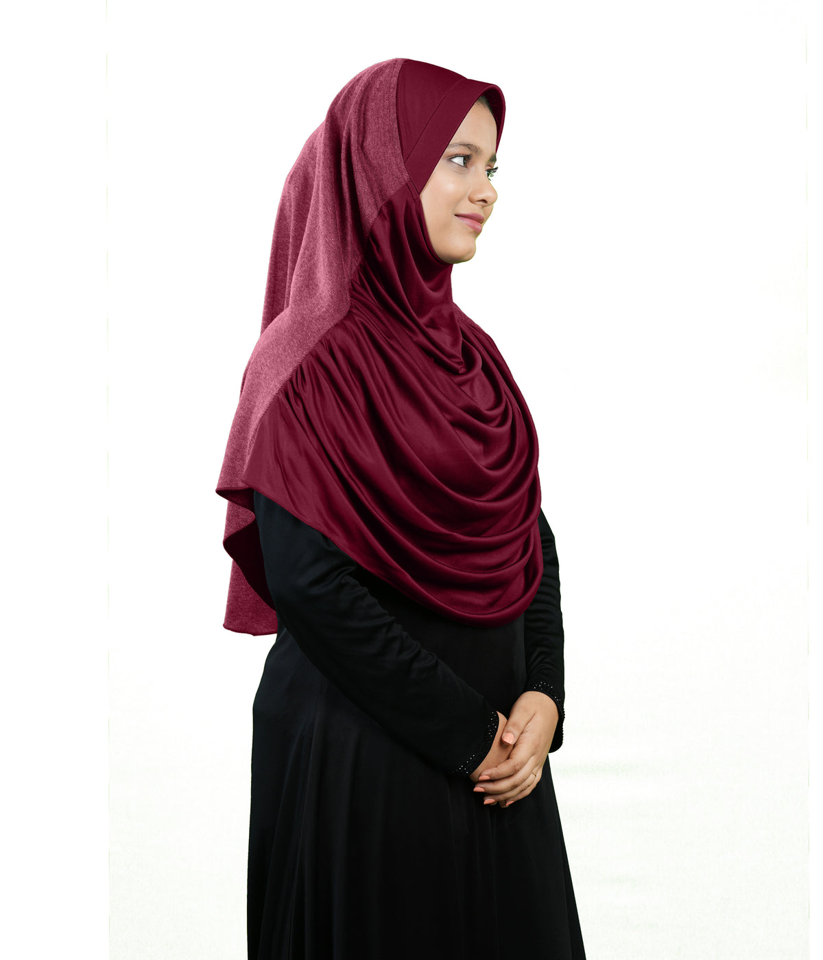 Mehar Faeezah DD Hijab – Dual-Drape Two-Tone Layered Hijab for Modest