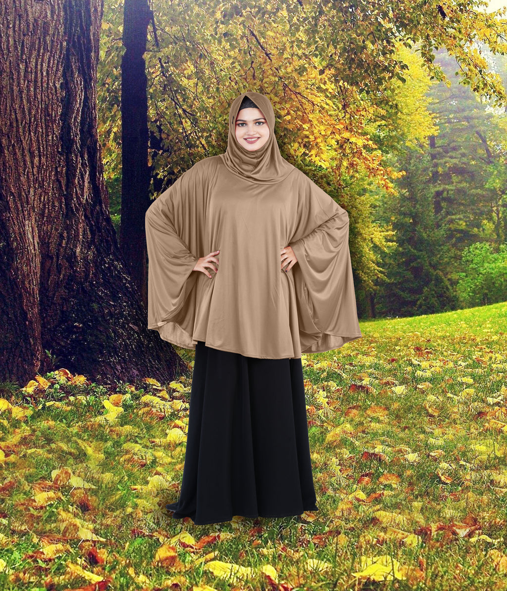 Women's Stylish Soft Rich Polyester Fabric Hanana Sleeve Hijab F Size