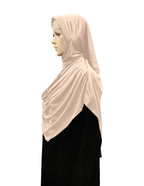 Modest Women's Fleeted Stylish Feel Good Fabric FAEEZAH Hijab Wheat