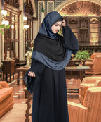 Mehar Dual-Tone Layered Elegance-Coverage-Comfort Razia Hijab