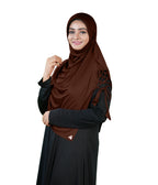 Mehar Famya Elegant Modest Hijab with Lace-Up Shoulder