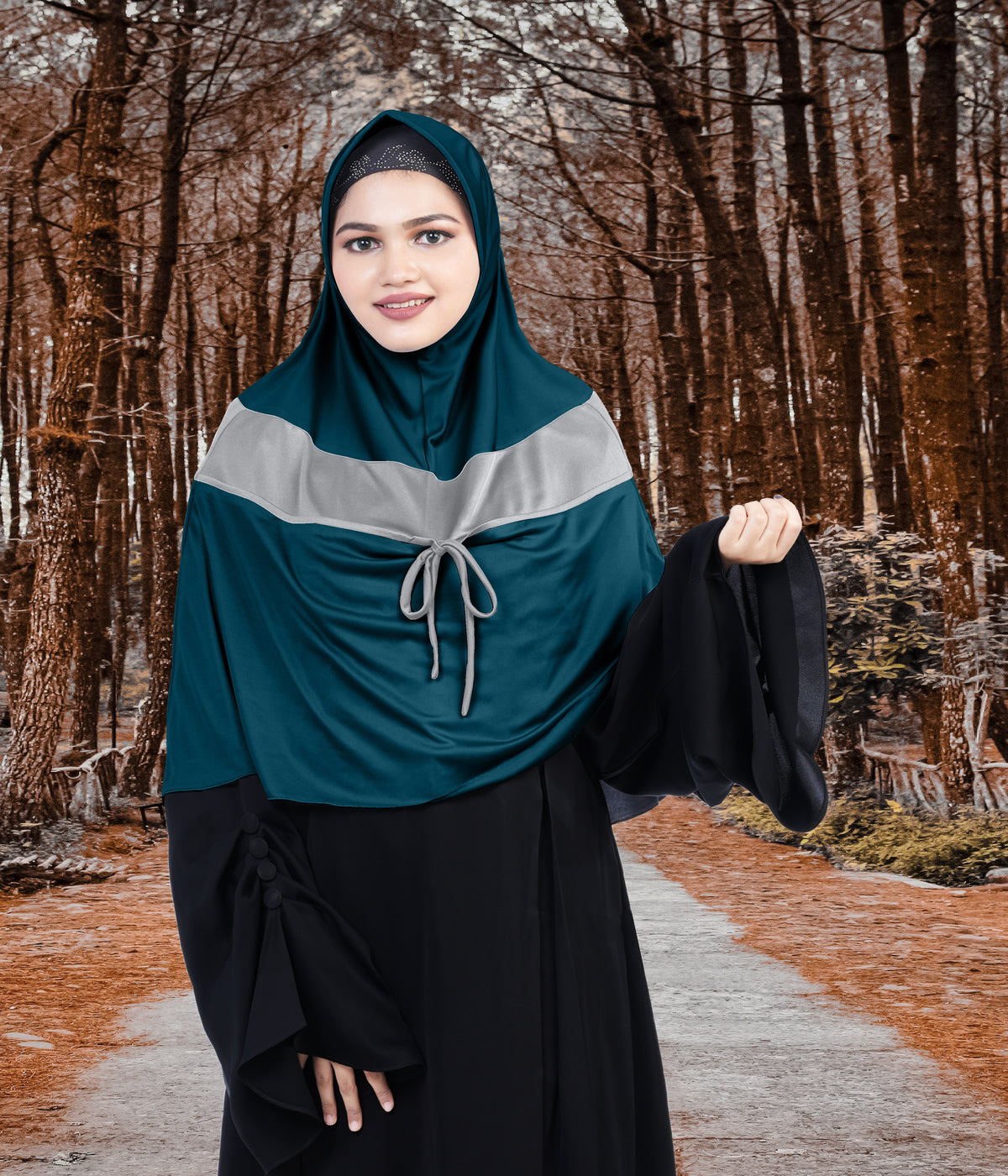 Mehar Shakira Elegant Dual-Tone Knot Hijab