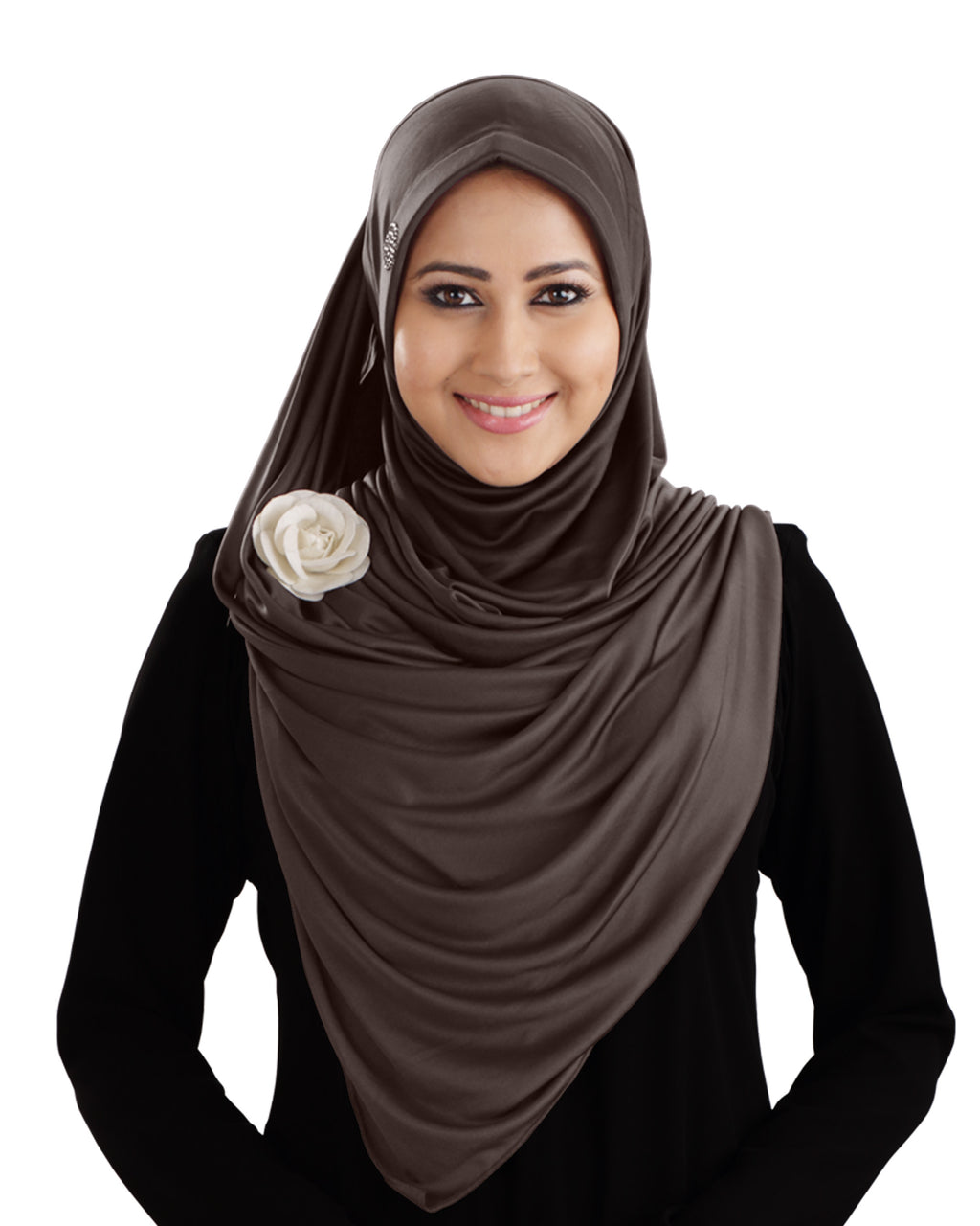 Modest Women's stylish Soft feel good fabric AnarkaIi Hijab Formal Grey