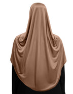 Modest Women's Fleeted Stylish Feel Good Fabric FAEEZAH Hijab Dark Wheat