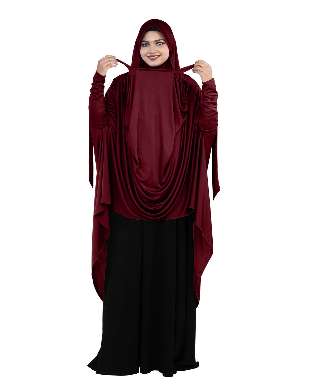 Mehar Hijabs Safia Face Mask Long Hijab for Women – Full Coverage Khimar