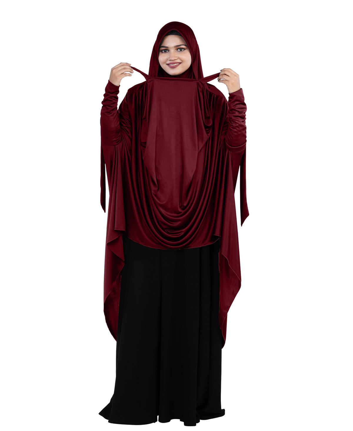 Mehar Hijabs Safia Face Mask Long Hijab for Women – Full Coverage Khimar