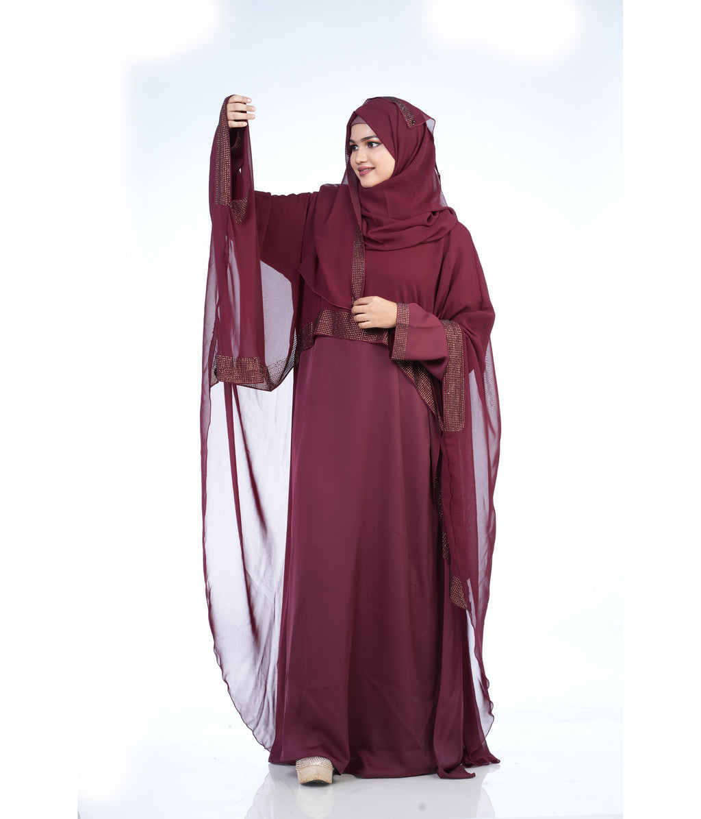 Mehar Premium Stylish Party Ramzia abaya,