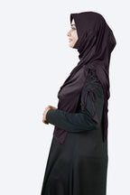 Mehar Famya Elegant Modest Hijab with Lace-Up Shoulder