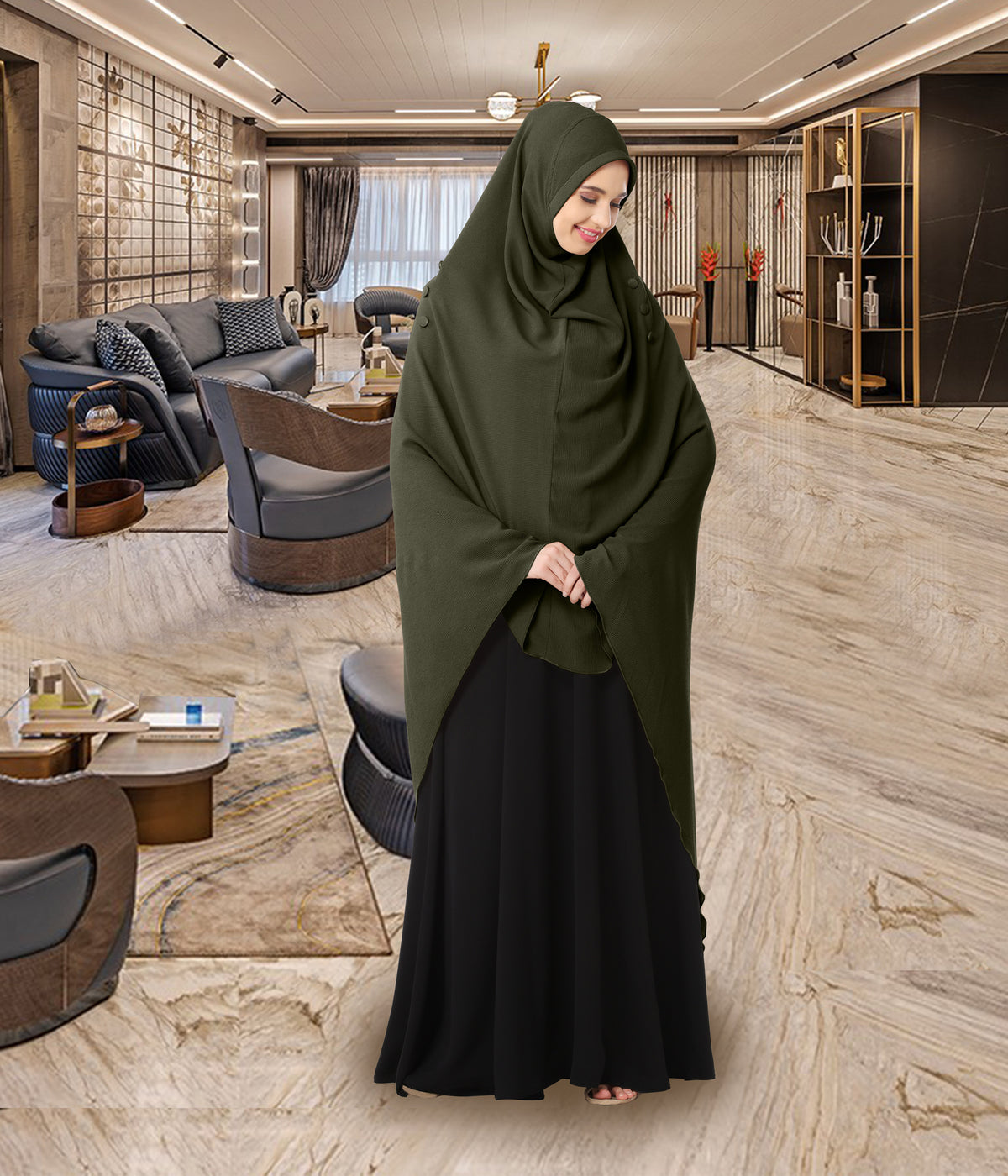 Modest Women's Stylish Rich Premium Texture fabric Crepe Long Hijab HEERA HAMDA