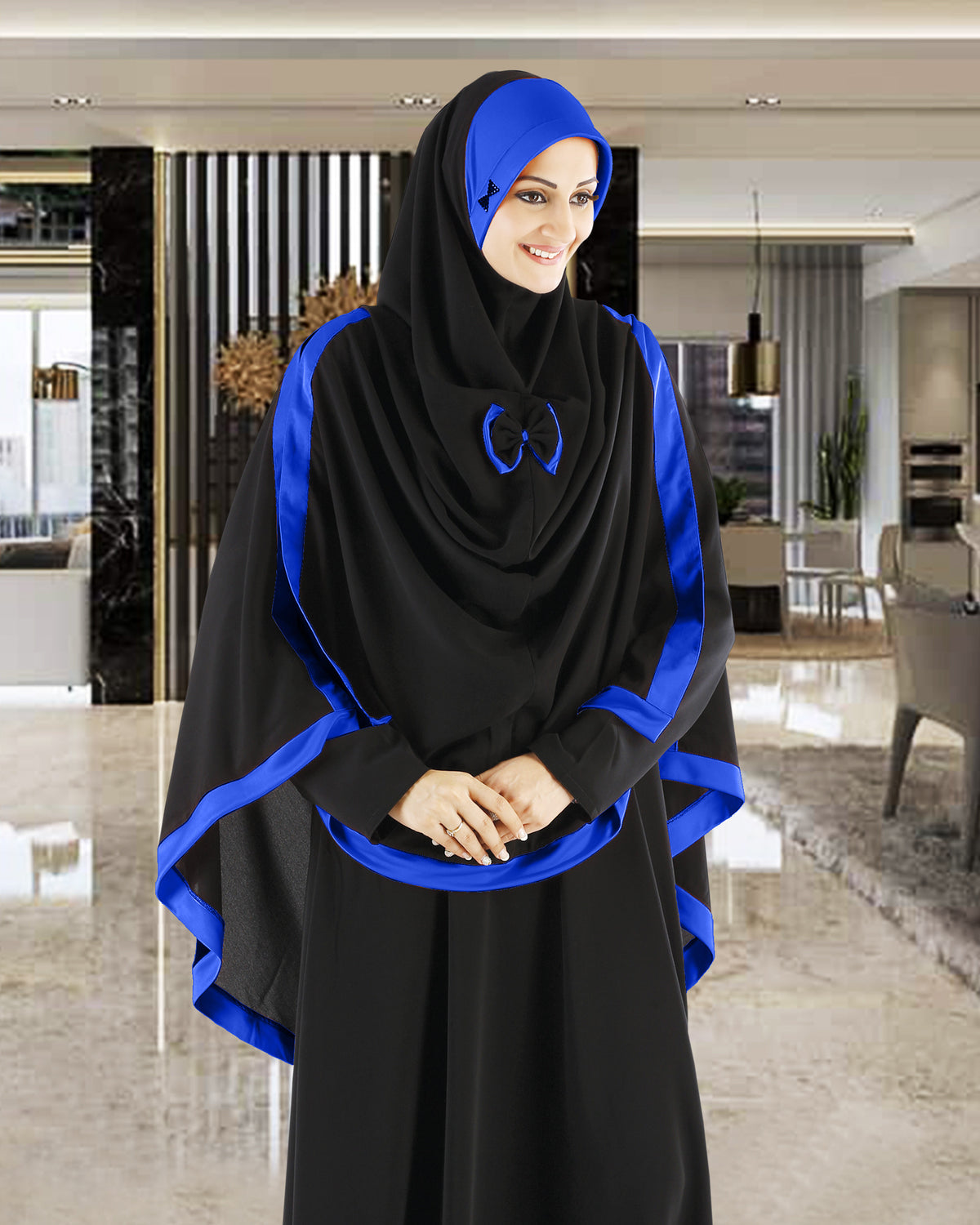 Modest Women's Stylish Soft Rich Crepe Long Hijab GHANIA KHIMAR