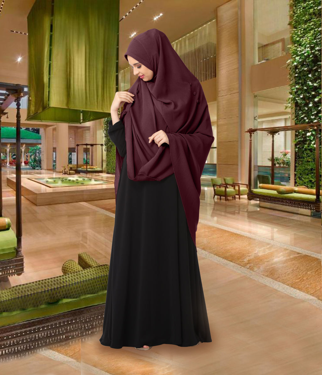Modest Women's Stylish Rich Premium Texture fabric Crepe Long Hijab HEERA HAMDA