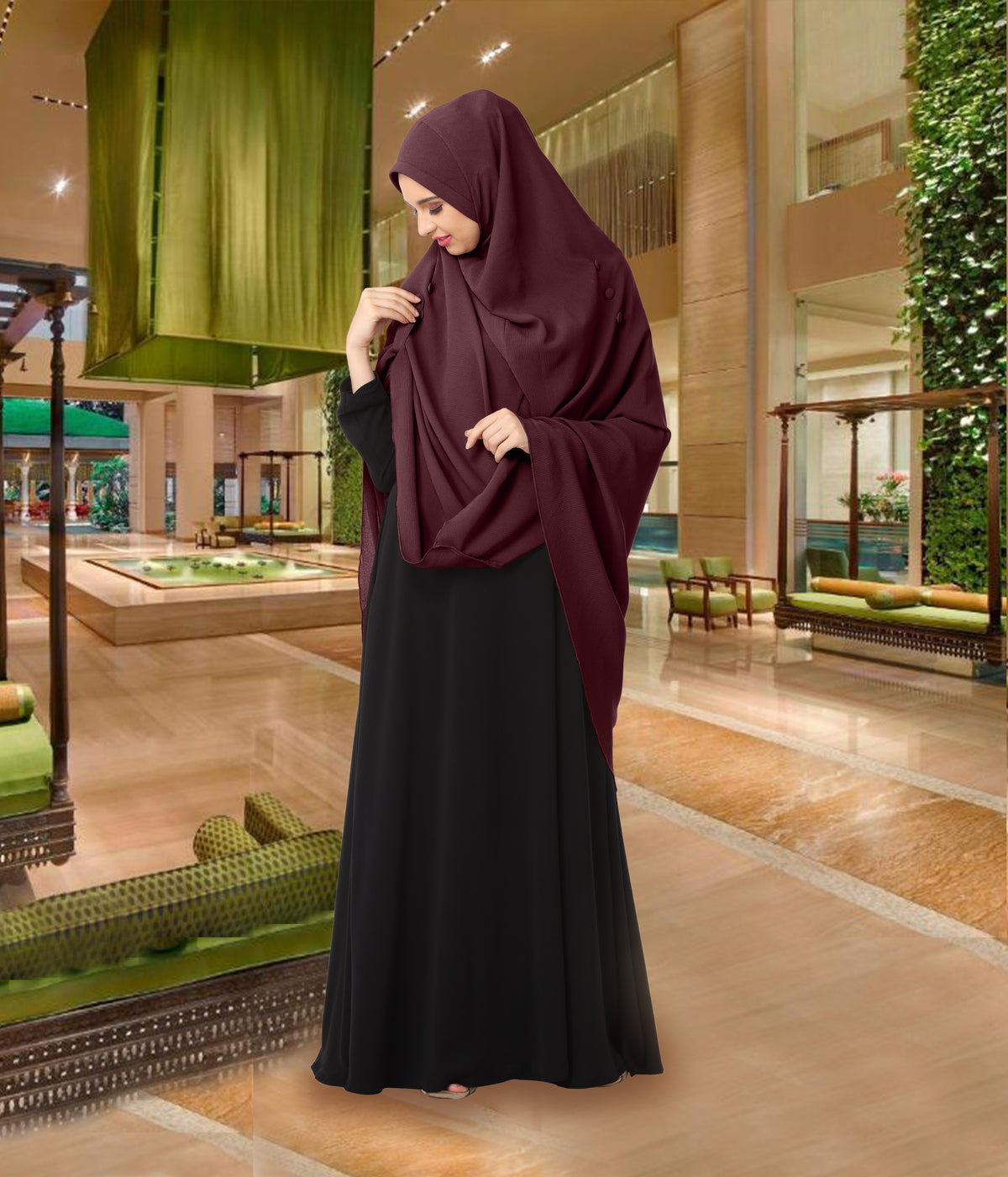 Modest Women's Stylish Rich Premium Texture fabric Crepe Long Hijab HEERA HAMDA