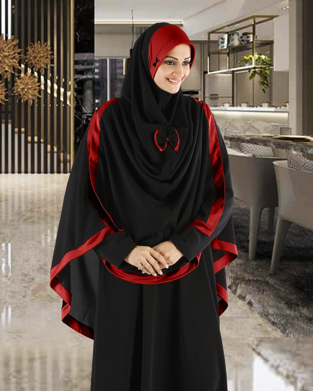 Modest Women's Stylish Soft Rich Crepe Long Hijab GHANIA KHIMAR