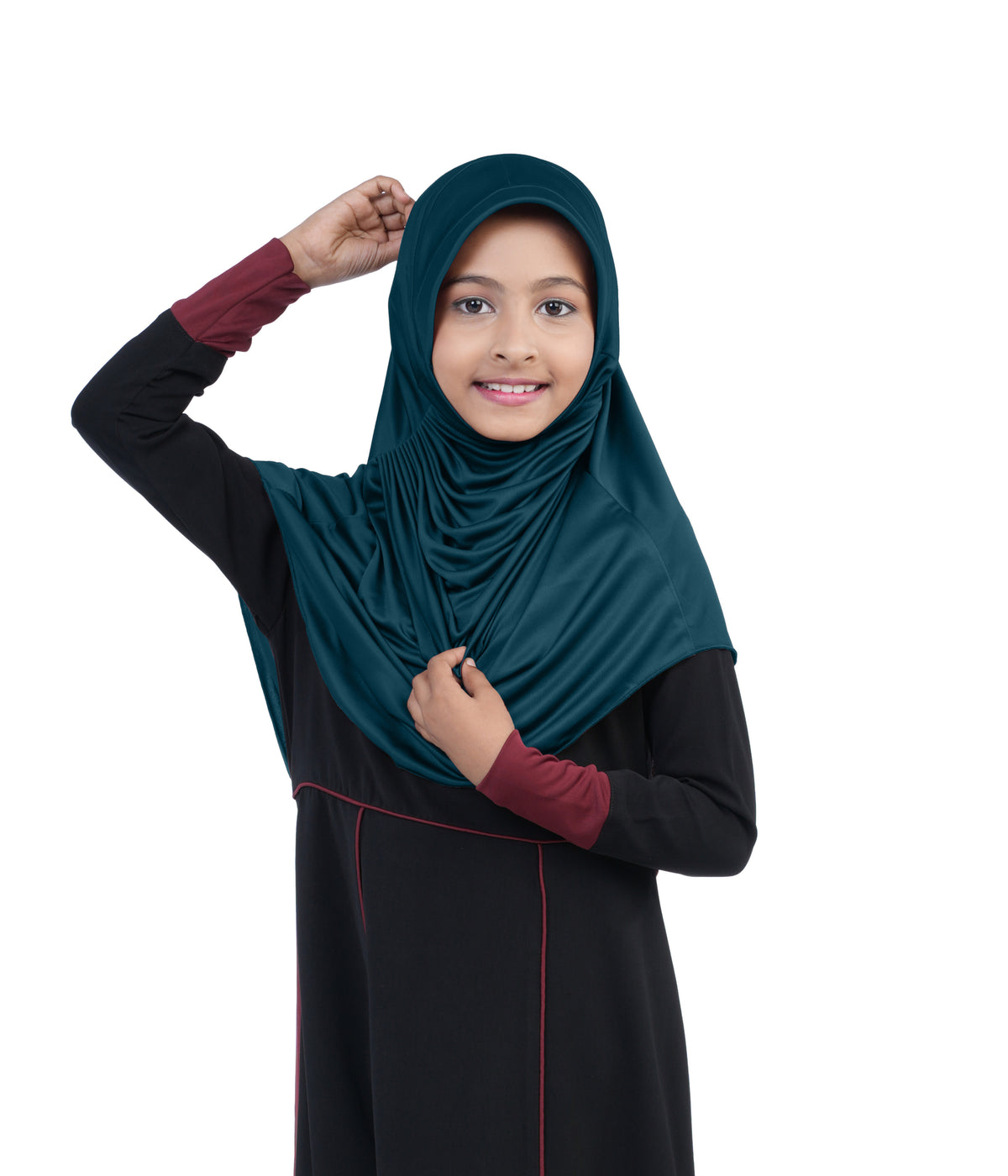 Mehar Diya Hijab for Girls – Premium Black Ready-to-Wear Islamic Hijab |