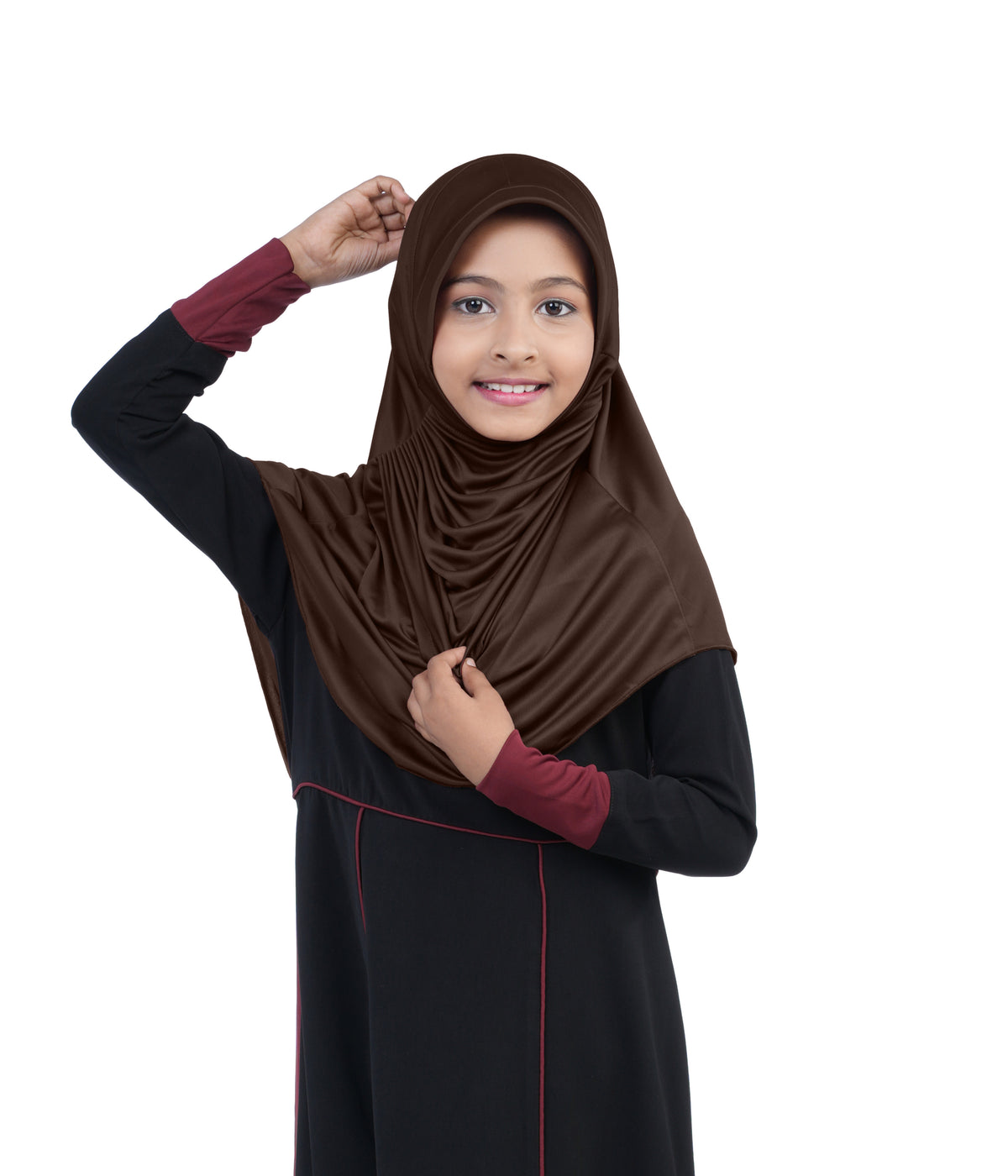 Mehar Diya Hijab for Girls – Premium Black Ready-to-Wear Islamic Hijab |