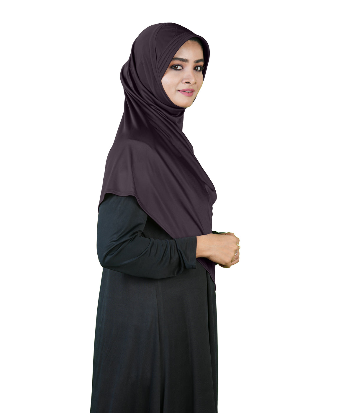 Mehar Famya Elegant Modest Hijab with Lace-Up Shoulder