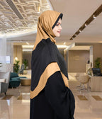 Mehar Dual-Tone Layered Elegance-Coverage-Comfort Razia Hijab