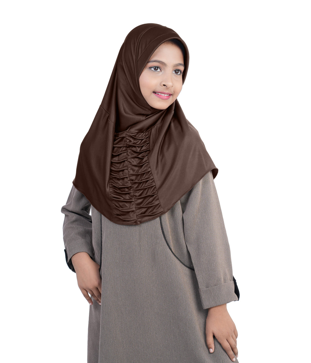 Mehar Nisa Hijab for Girls Hijabs Modest Wear with Front Pleated Detaili