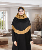 Mehar Dual-Tone Layered Elegance-Coverage-Comfort Razia Hijab