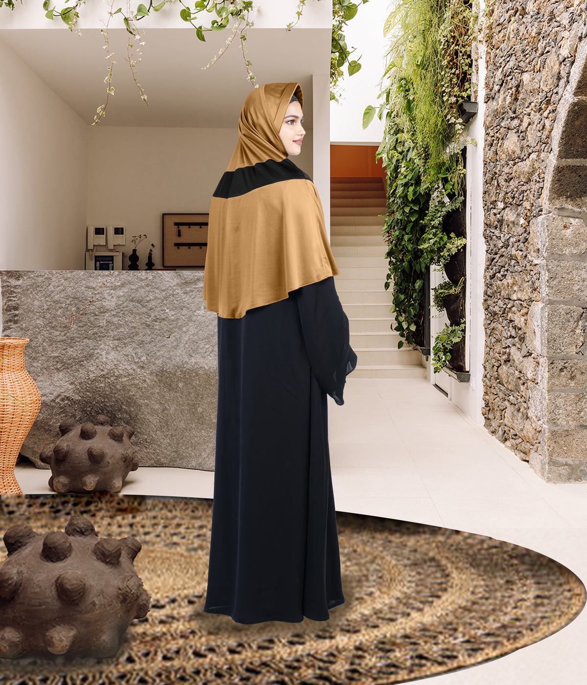 Mehar Shakira Elegant Dual-Tone Knot Hijab