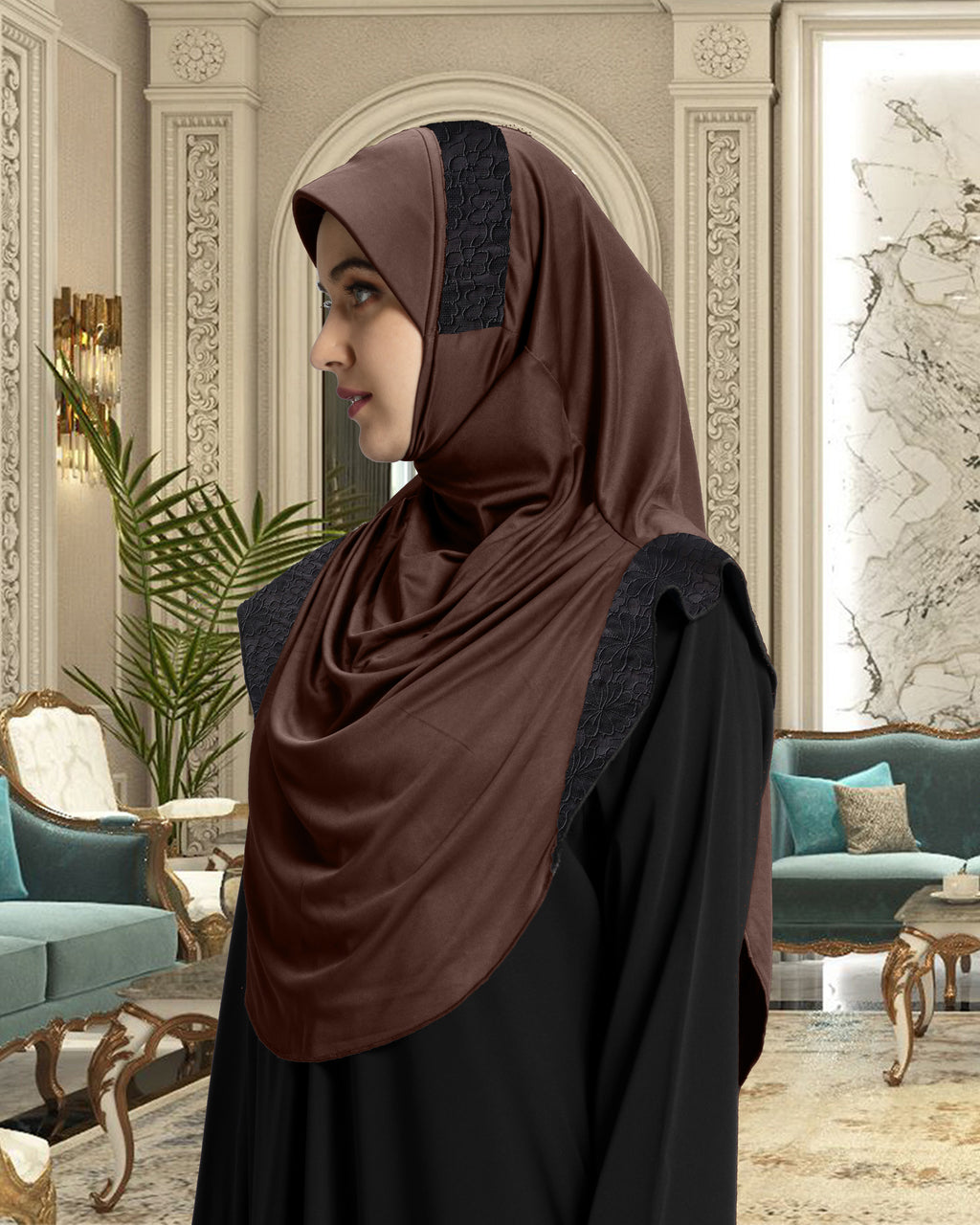 Mehar Hijab's Modest Women's Designed Stylish Cut Naaz Hijab