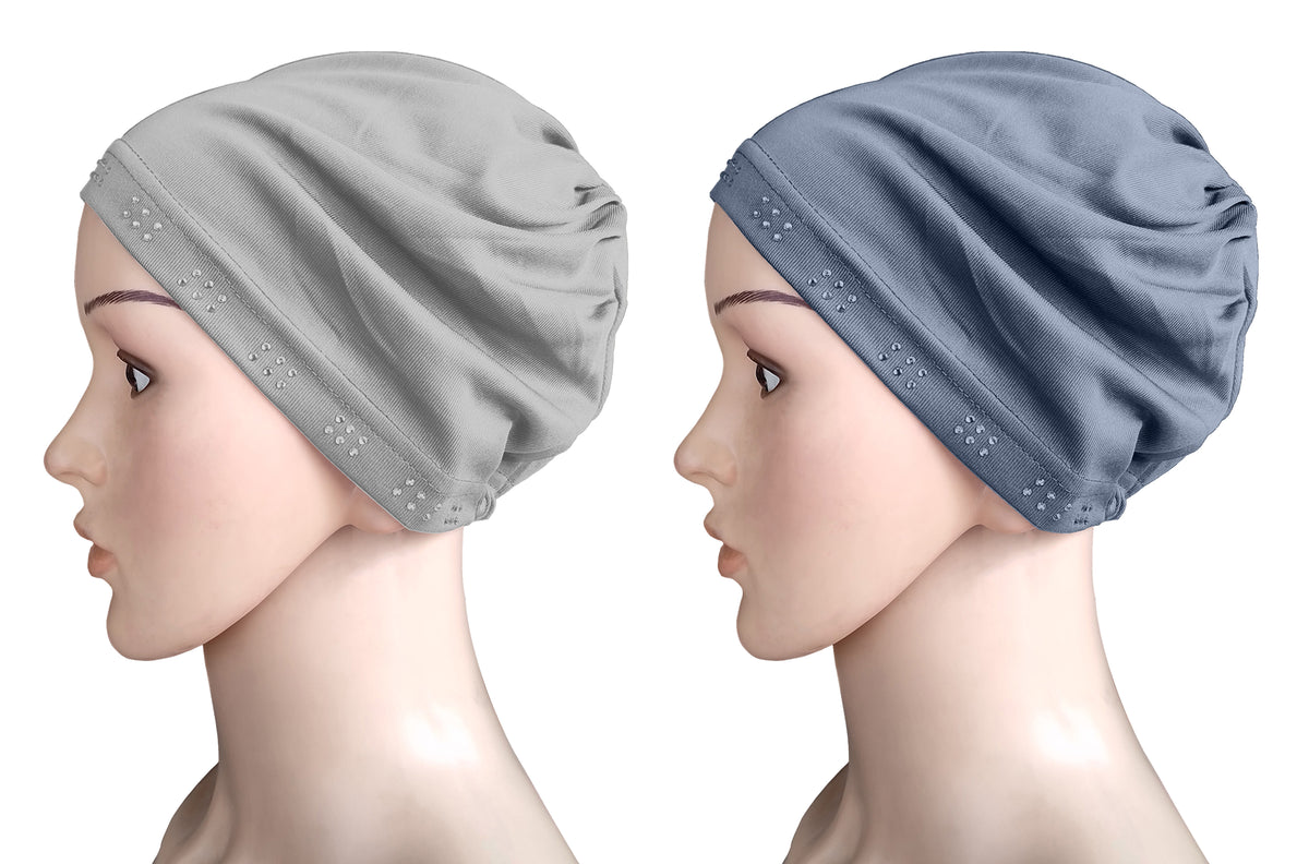Mehar Hijab Women's Hair Bonnet SD Cap (set of 2)