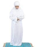 Mehar Hijab's Girls Prayer Dress Namazi dress Kids Prayer Dress White
