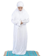 Mehar Hijab's Girls Prayer Dress Namazi dress Kids Prayer Dress White