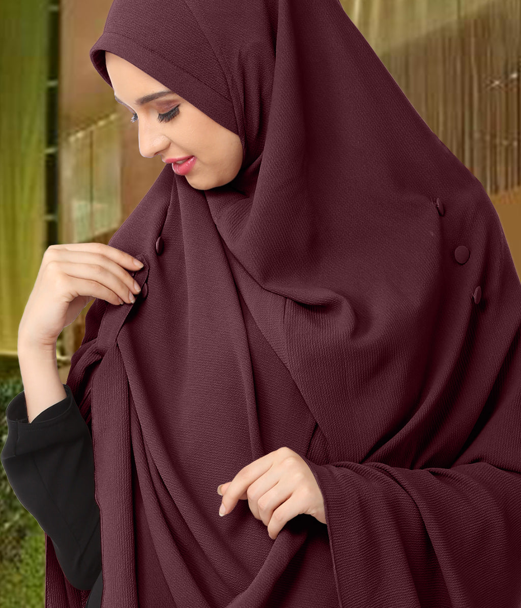 Modest Women's Stylish Rich Premium Texture fabric Crepe Long Hijab HEERA HAMDA
