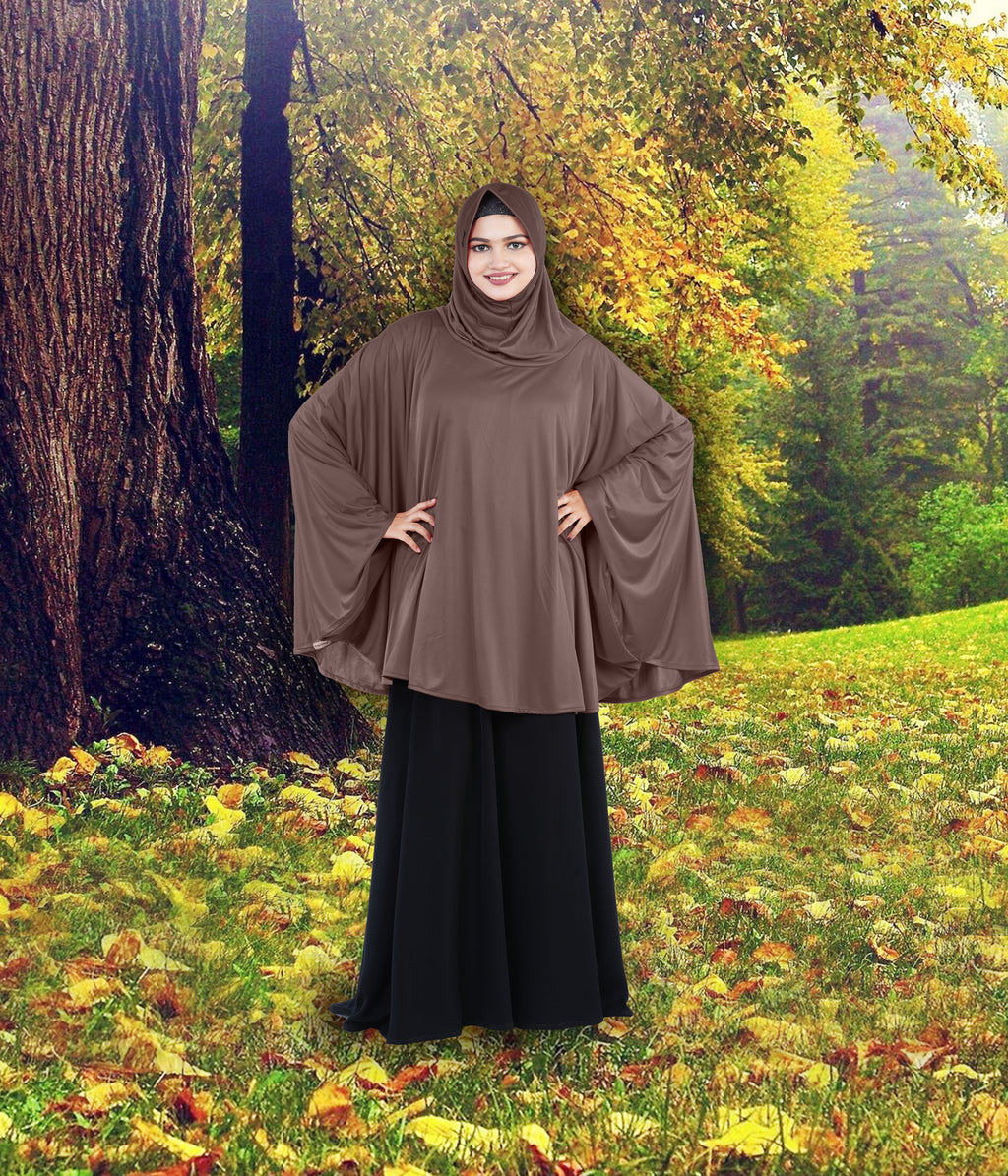 Women's Stylish Soft Rich Polyester Fabric Hanana Sleeve Hijab F Size