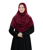 Mehar Faeezah DD Hijab – Dual-Drape Two-Tone Layered Hijab for Modest