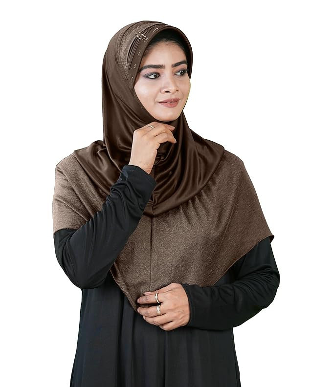 Mehar Hijab Muslim Women's Dual Layer & Dual Texture Fabric Zaira Hijab